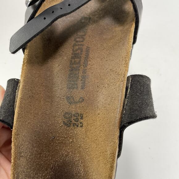 Birkenstock Mayari Toe Loop Sandals Womens Size 40 US Size 9-9.5 Black Leather - Picture 10 of 11